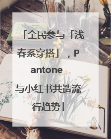 全民参与「浅春系穿搭」，Pantone 与小红书共造流行趋势