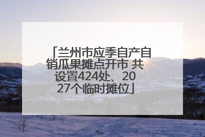 兰州市应季自产自销瓜果摊点开市 共设置424处、2027个临时摊位