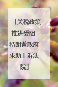 关税政策推进受阻 特朗普政府求助上诉法院
