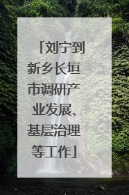 刘宁到新乡长垣市调研产业发展、基层治理等工作