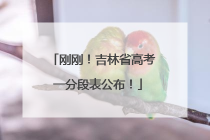 刚刚！吉林省高考一分段表公布！