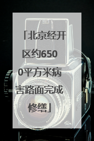 北京经开区约6500平方米病害路面完成修缮
