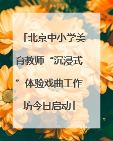 北京中小学美育教师“沉浸式”体验戏曲工作坊今日启动
