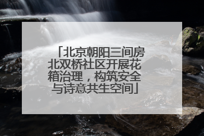 北京朝阳三间房北双桥社区开展花箱治理，构筑安全与诗意共生空间