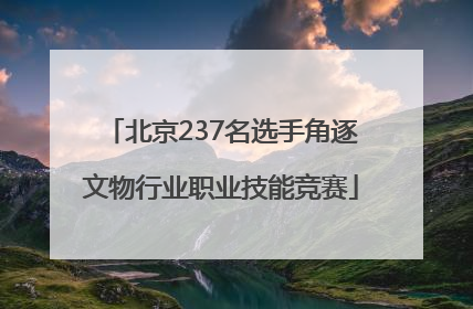北京237名选手角逐文物行业职业技能竞赛