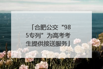 合肥公交“985专列”为高考考生提供接送服务