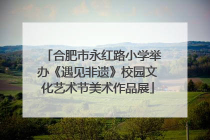 合肥市永红路小学举办《遇见非遗》校园文化艺术节美术作品展
