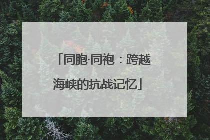 同胞·同袍：跨越海峡的抗战记忆
