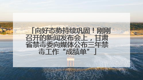 向好态势持续巩固！刚刚召开的新闻发布会上，甘肃省禁毒委向媒体公布三年禁毒工作“成绩单”