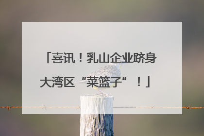 喜讯！乳山企业跻身大湾区“菜篮子”！