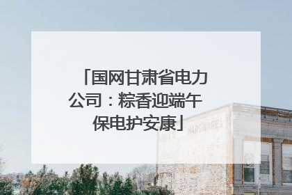 国网甘肃省电力公司：粽香迎端午 保电护安康
