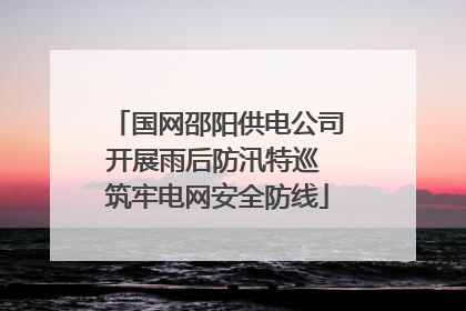 国网邵阳供电公司开展雨后防汛特巡 筑牢电网安全防线