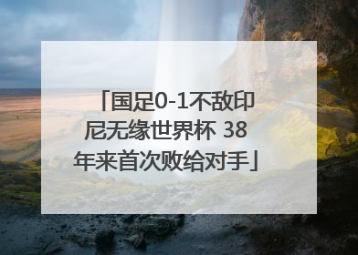 国足0-1不敌印尼无缘世界杯 38年来首次败给对手
