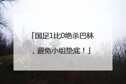 国足1比0绝杀巴林，避免小组垫底！