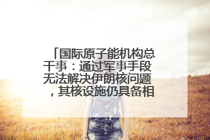 国际原子能机构总干事：通过军事手段无法解决伊朗核问题，其核设施仍具备相关产能，只需要数月就能生产出浓缩铀