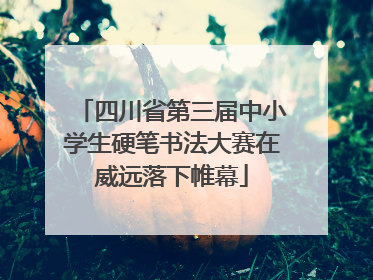 四川省第三届中小学生硬笔书法大赛在威远落下帷幕