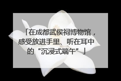 在成都武侯祠博物馆，感受放进手里、听在耳中的“沉浸式端午”