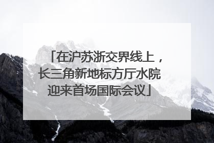 在沪苏浙交界线上，长三角新地标方厅水院迎来首场国际会议