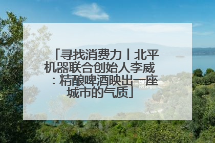 寻找消费力丨北平机器联合创始人李威：精酿啤酒映出一座城市的气质