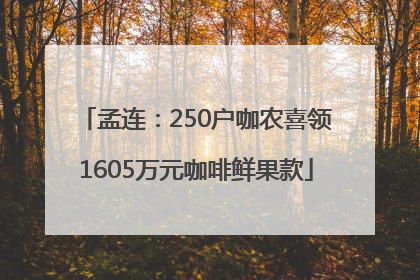 孟连：250户咖农喜领1605万元咖啡鲜果款