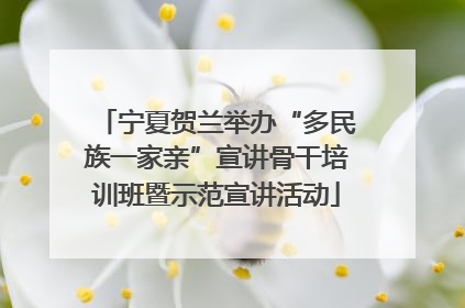 宁夏贺兰举办“多民族一家亲”宣讲骨干培训班暨示范宣讲活动
