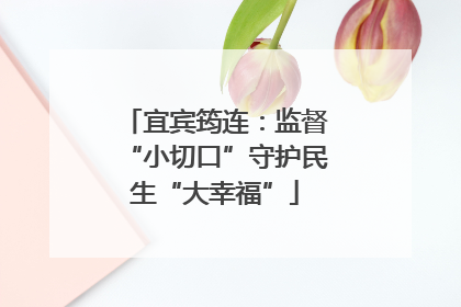 宜宾筠连：监督“小切口”守护民生“大幸福”