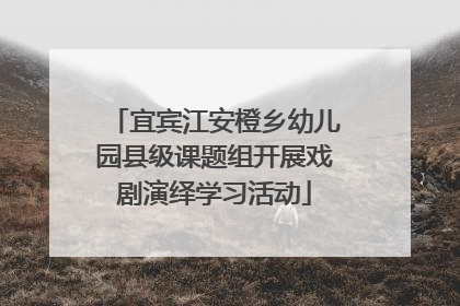 宜宾江安橙乡幼儿园县级课题组开展戏剧演绎学习活动