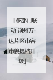 多部门联动 荆州万达片区市容市貌提档升级