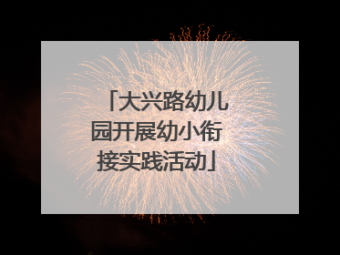 大兴路幼儿园开展幼小衔接实践活动