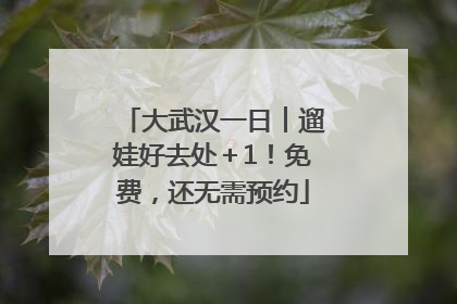 大武汉一日︱遛娃好去处+1!免费,还无需预约