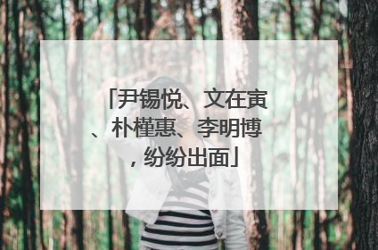 尹锡悦、文在寅、朴槿惠、李明博，纷纷出面