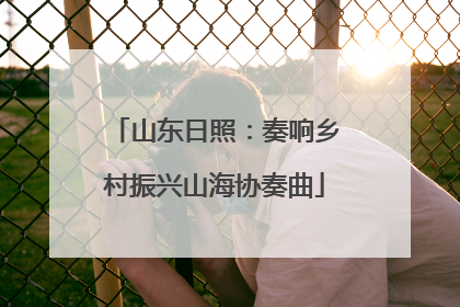 山东日照：奏响乡村振兴山海协奏曲