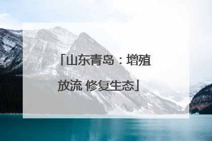 山东青岛：增殖放流 修复生态