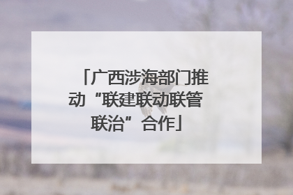 广西涉海部门推动“联建联动联管联治”合作