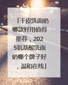 干皮洗面奶哪款好用值得推荐，2025氨基酸洗面奶哪个牌子好，温和在线