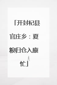 开封杞县官庄乡：夏粮归仓入廪忙