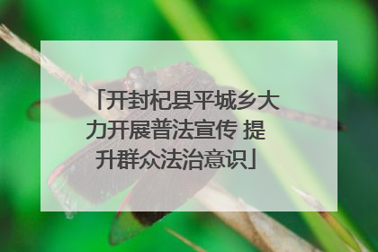 开封杞县平城乡大力开展普法宣传 提升群众法治意识