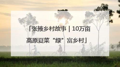 张掖乡村故事｜10万亩高原夏菜“绿”富乡村