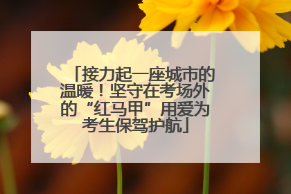 接力起一座城市的温暖！坚守在考场外的“红马甲”用爱为考生保驾护航