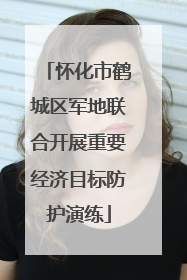 怀化市鹤城区军地联合开展重要经济目标防护演练