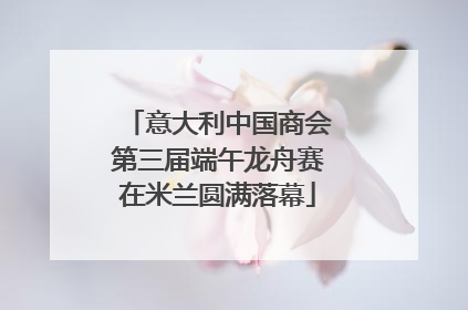 意大利中国商会第三届端午龙舟赛在米兰圆满落幕