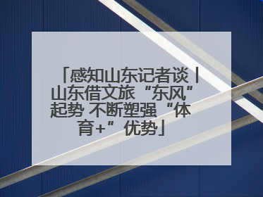 感知山东记者谈丨山东借文旅“东风”起势 不断塑强“体育+”优势