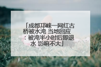 成都邛崃一网红古桥被水淹 当地回应：被淹半小时后即退水 影响不大
