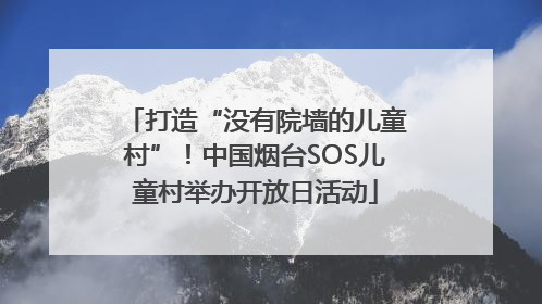 打造“没有院墙的儿童村”！中国烟台SOS儿童村举办开放日活动