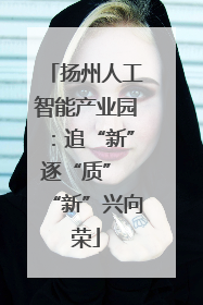 扬州人工智能产业园：追“新”逐“质” “新”兴向荣