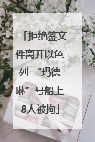 拒绝签文件离开以色列 “玛德琳”号船上8人被拘