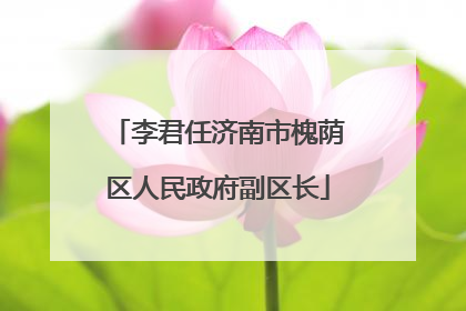李君任济南市槐荫区人民政府副区长