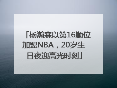 杨瀚森以第16顺位加盟NBA，20岁生日夜迎高光时刻