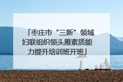 枣庄市“三新”领域妇联组织领头雁素质能力提升培训班开班