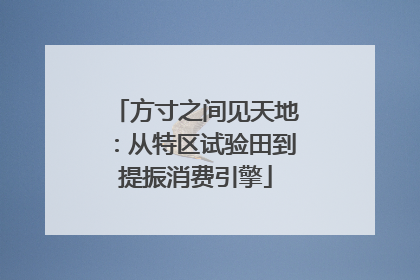 方寸之间见天地：从特区试验田到提振消费引擎